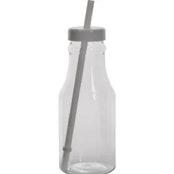Gifi Bouteille en plastique avec paille colorée x10