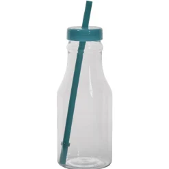 Gifi Bouteille en plastique avec paille colorée x10
