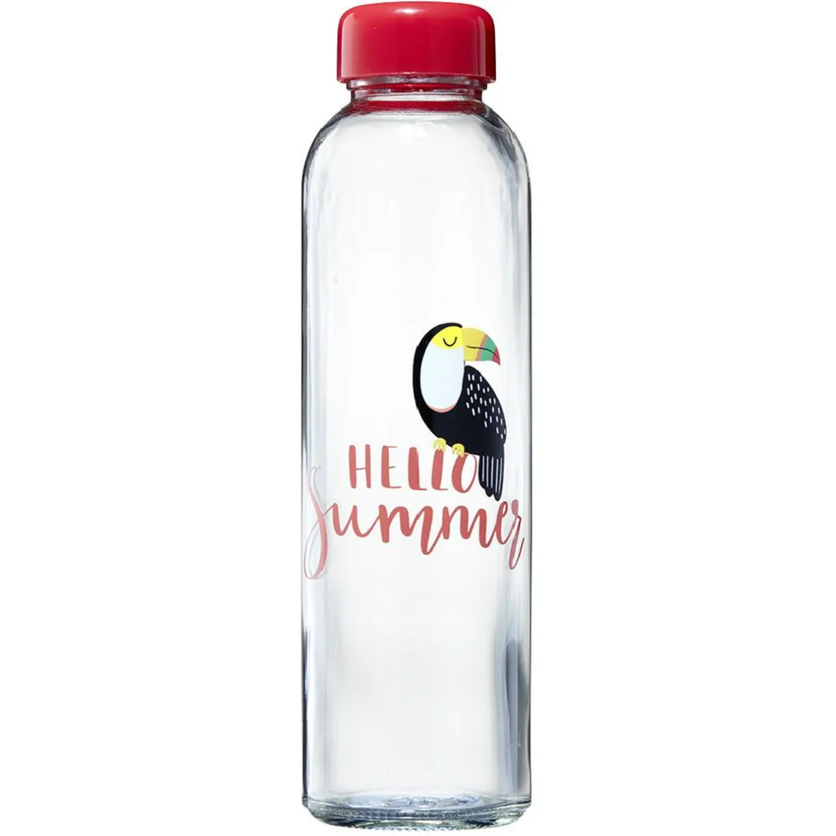 Gifi Bouteille en verre motif exotique 500 ml
