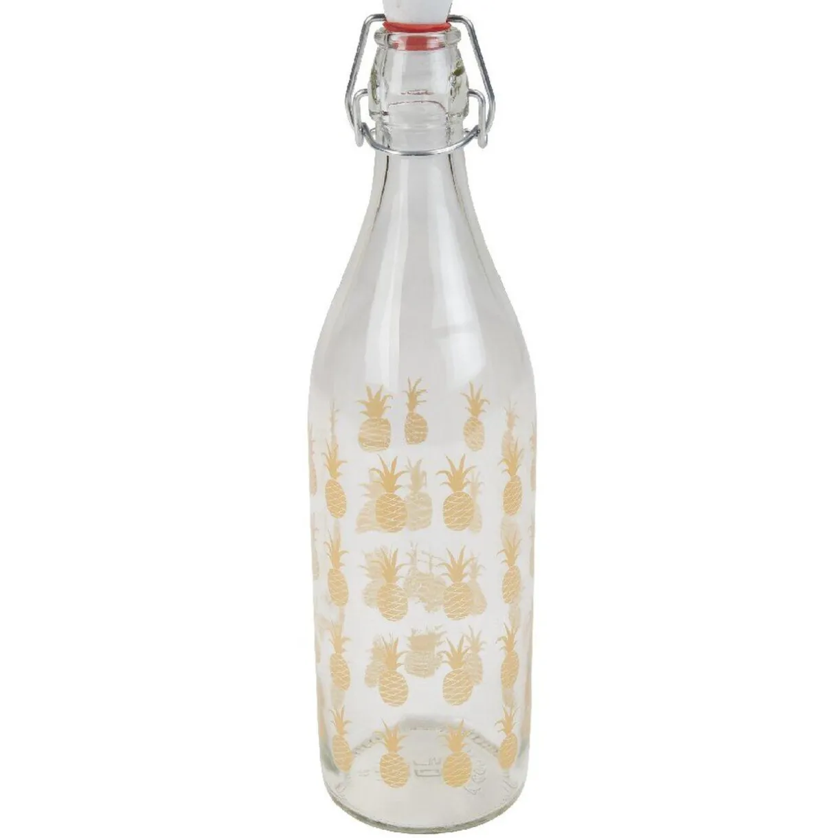 Gifi Bouteille en verre Officina style tropical motif ananas 1L Hot