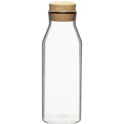 Gifi Bouteille en verre transparent et bouchon liège 1L Online
