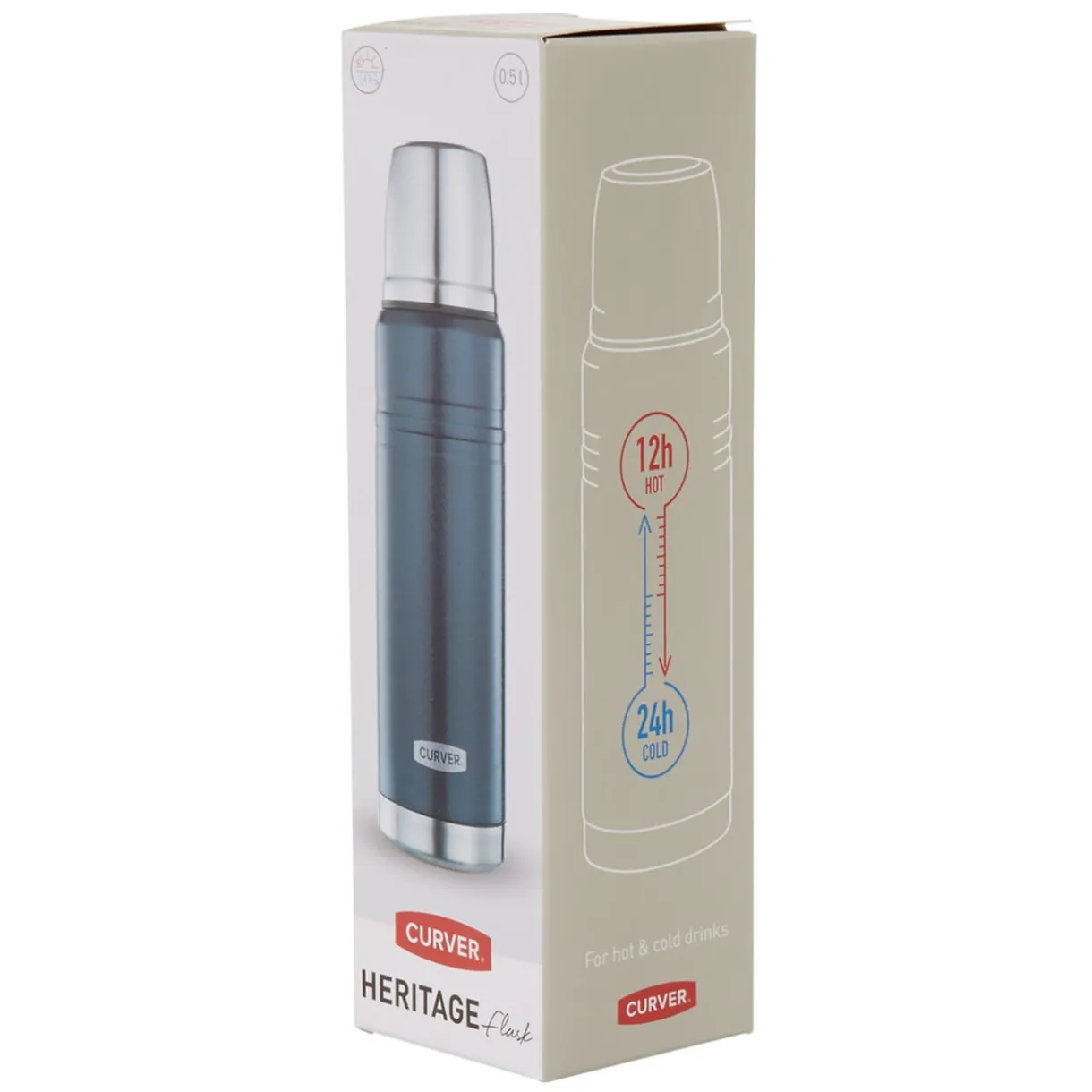 Gifi Bouteille isotherme Curver 0,5 L bleu nuit