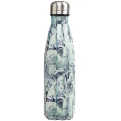 Gifi Bouteille isotherme inox bleu imprimé palmier 500 ml Hot