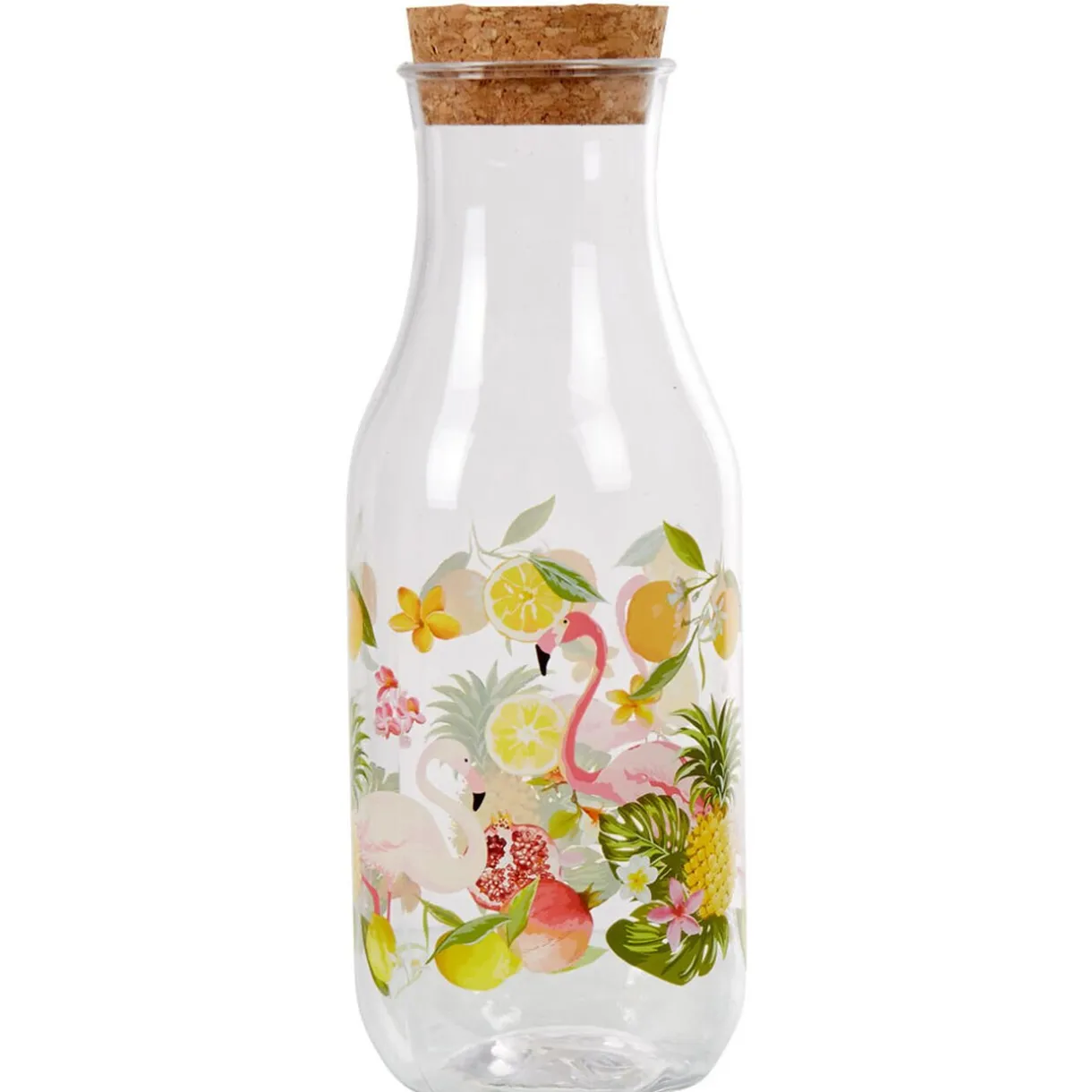 Gifi Bouteille plastique et bouchon liège flamant rose exotique Best
