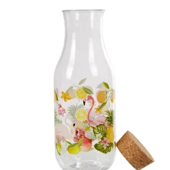 Gifi Bouteille plastique et bouchon liège flamant rose exotique Best