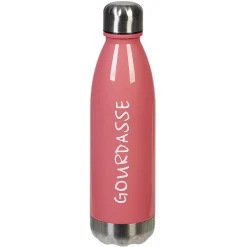 Gifi Bouteille plastique réutilisable avec inscription 5 modèles et coloris Hot