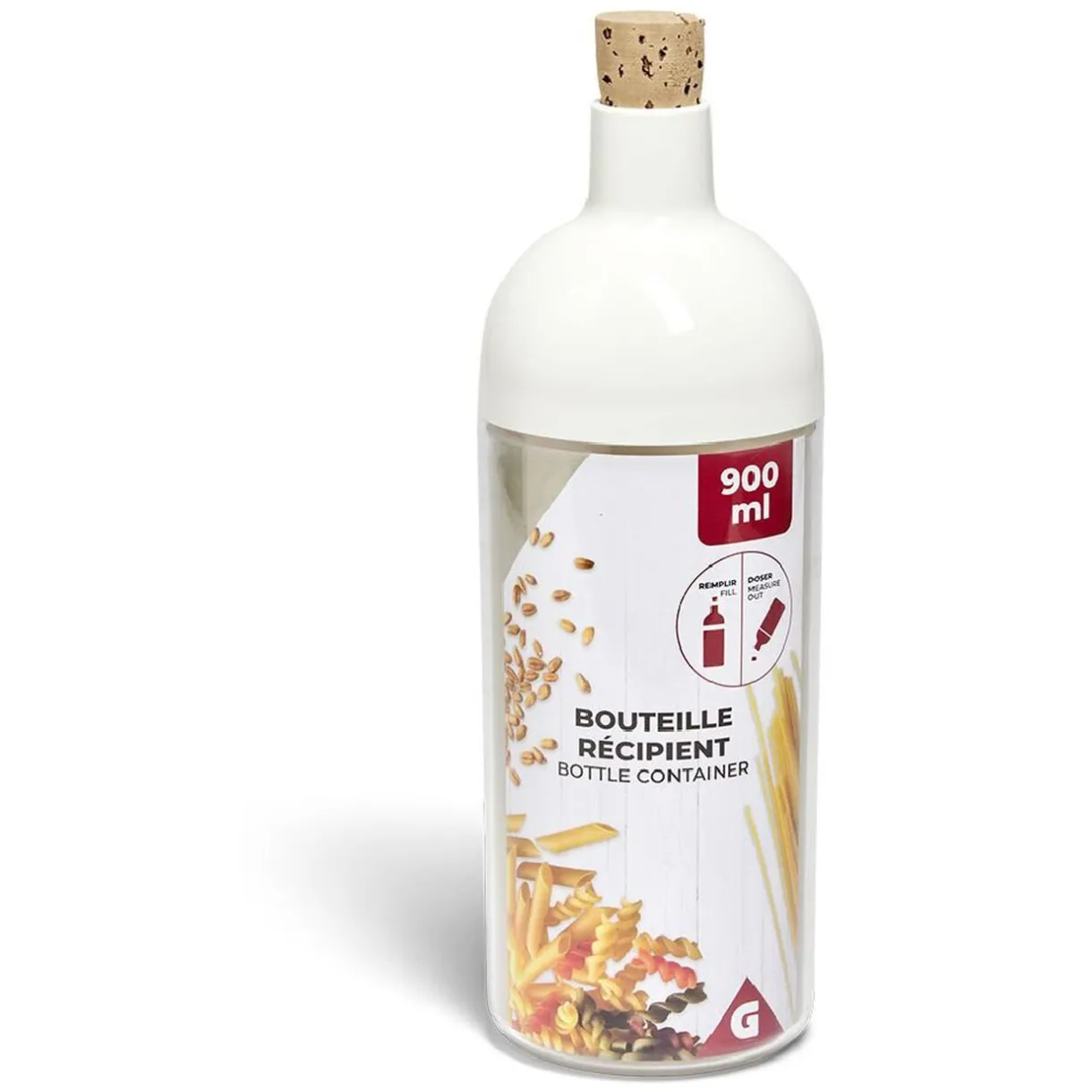 Gifi Bouteille récipient 900ml plastique transparent Online