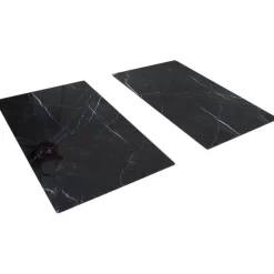 Gifi Cache plaque de cuisson en verre noir effet marbre 52x30cm Online