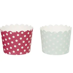 Gifi Caissette à muffin en carton rose vert décor pois blanc x25 Discount