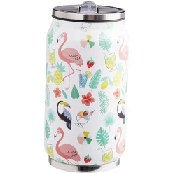 Gifi Canette isotherme inox imprimé tropical 260 ml Outlet