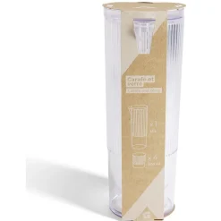 Gifi Carafe 1,1L + 4 verres 300mL polystyrène et silicone transparent New