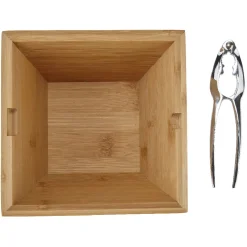 Gifi Casse-noix avec bol en bambou naturel New