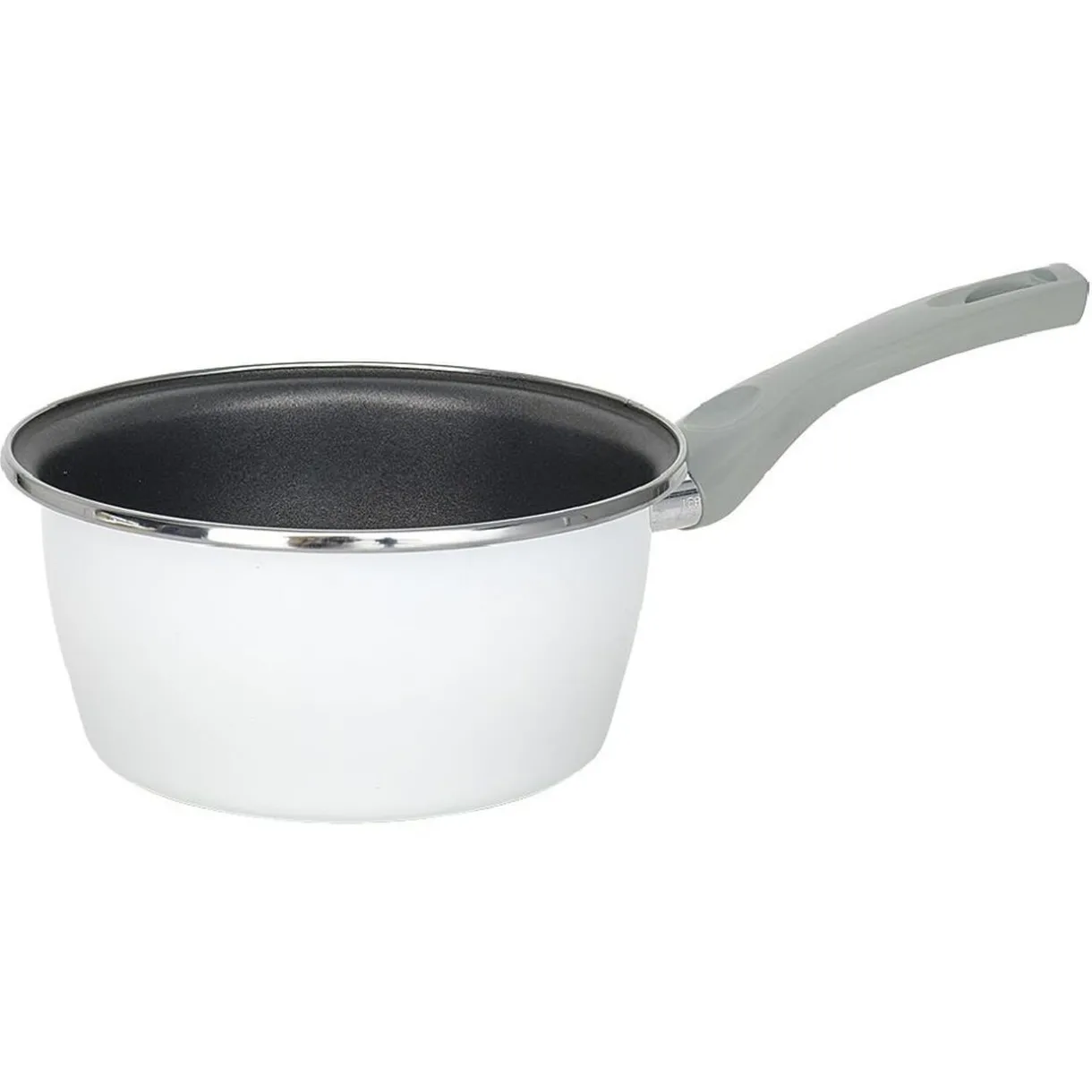 Gifi Casserole acier émaillé noir et blanc Ø 18 cm Best