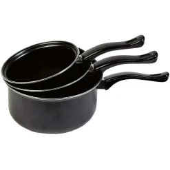 Gifi Casserole acier noir - Lot de 3 - Tous feux sauf induction Online