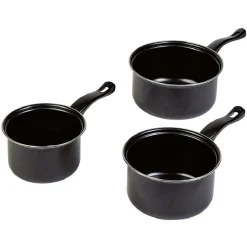 Gifi Casserole acier noir - Lot de 3 - Tous feux sauf induction Online