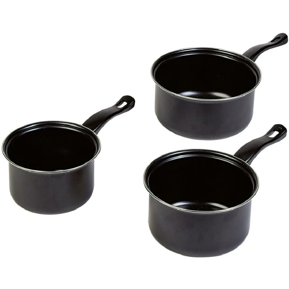 Gifi Casserole acier noir - Lot de 3 - Tous feux sauf induction Online
