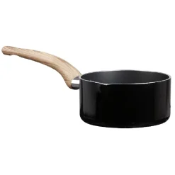 Gifi Casserole noire manche effet bois Ø 14 Outlet