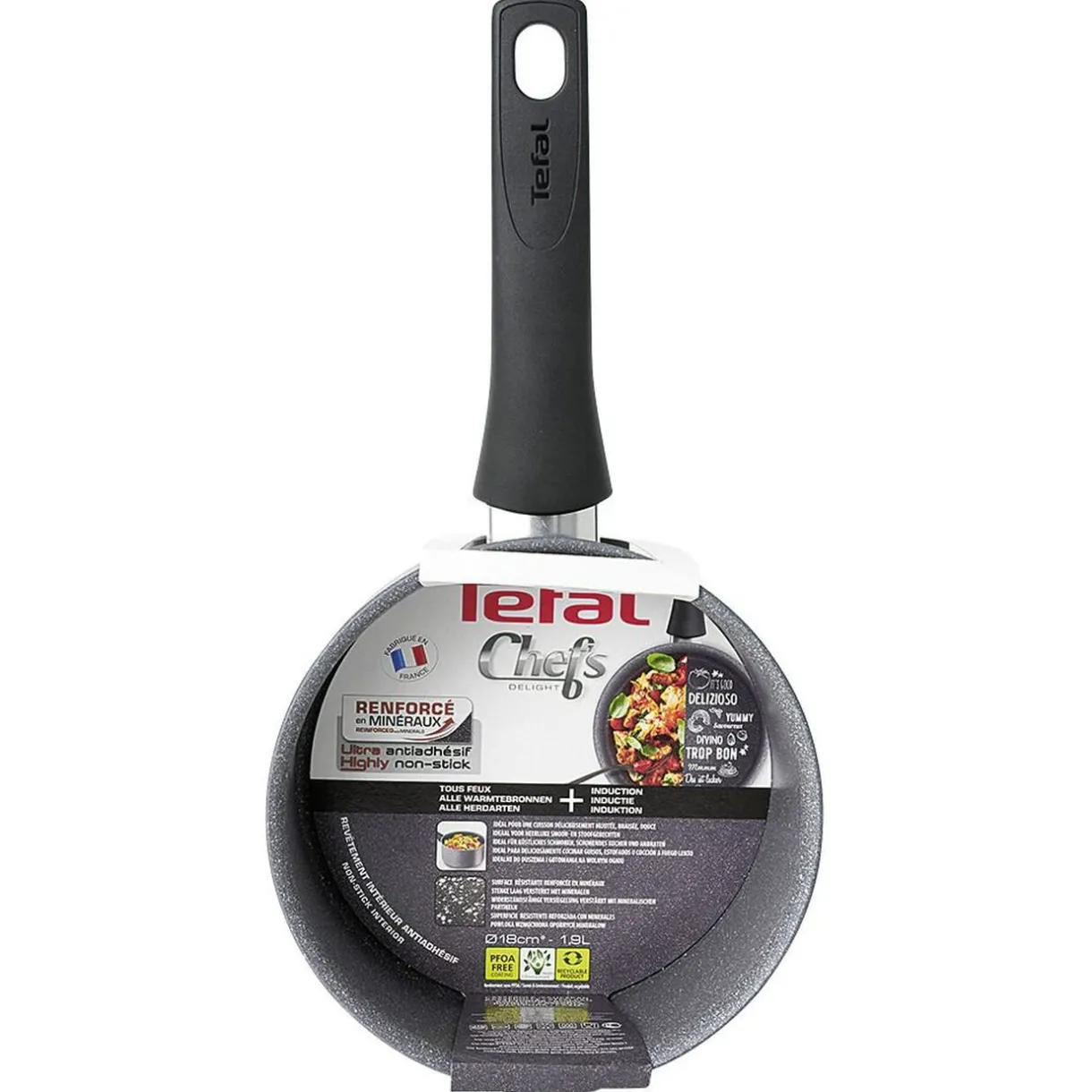 Gifi Casserole Tefal antiadhésive aluminium effet pierre Ø 18 cm Outlet