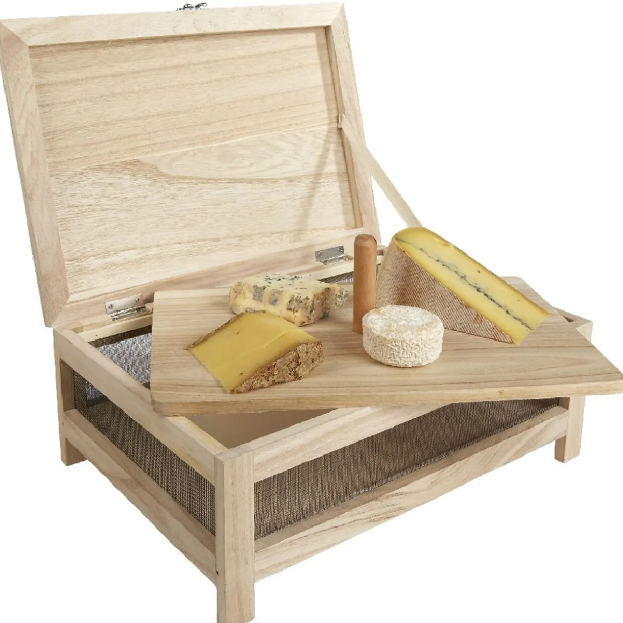 Gifi Cave à fromage bois avec plateau amovible Clearance