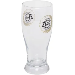 Gifi Chope à bière en verre transparent avec inscription 48 cl x2
