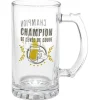 Gifi Chope à bière verre transparent inscription Champion de levée de coude Best