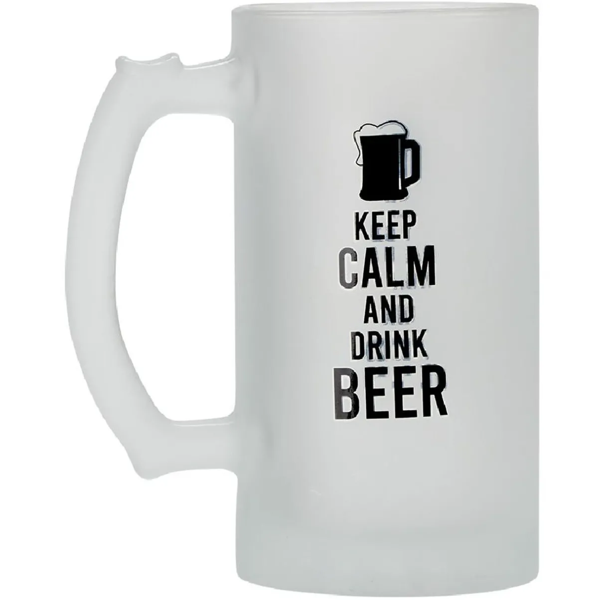Gifi Chope de bière en verre imprimé humour
