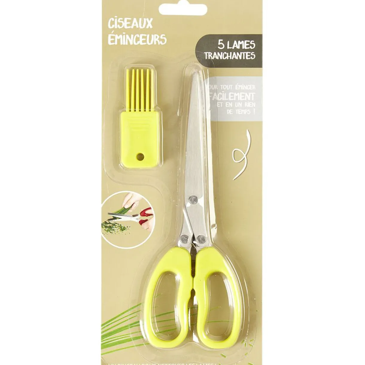 Gifi Ciseau éminceur à herbes + pinceau Discount
