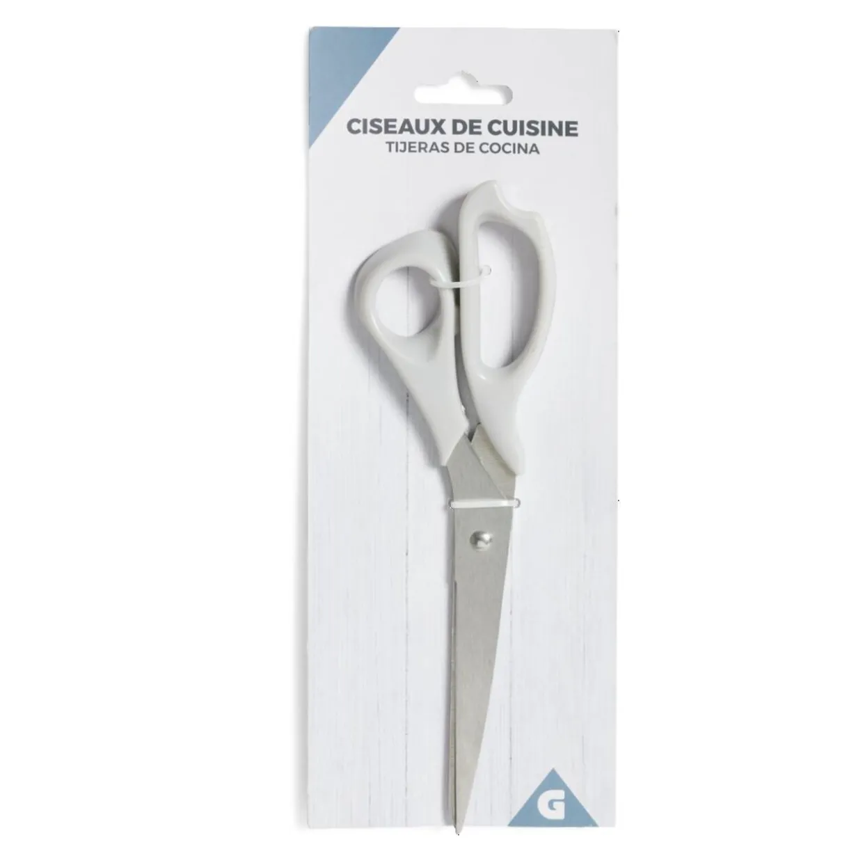 Gifi Ciseaux de cuisine en inox avec poignée plastique blanc ou noir Clearance