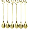 Gifi Coffret 6 petites cuillères inox doré
