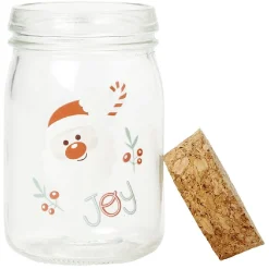 Gifi Coffret mini bocal en verre motif Noël couvercle liège x6 Clearance