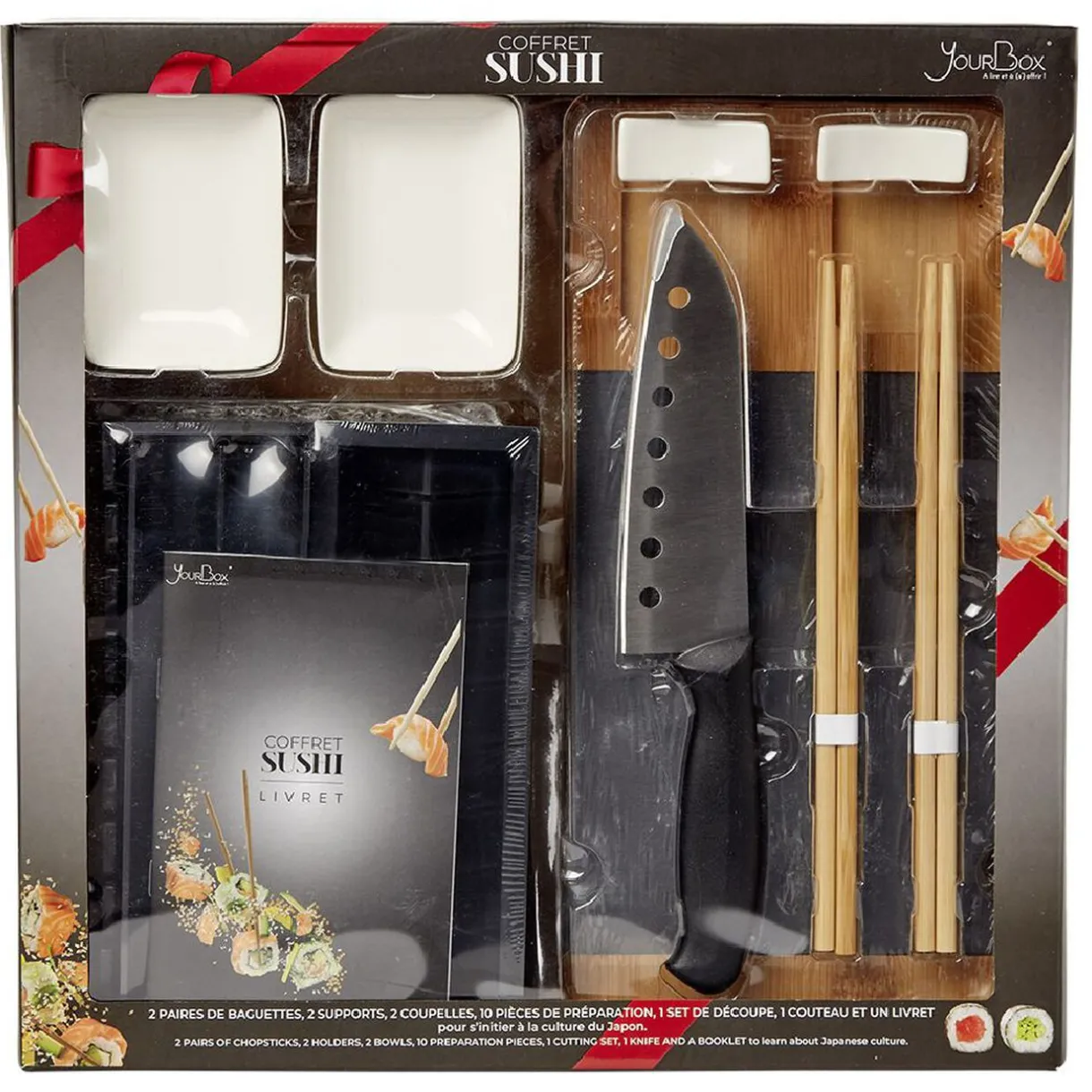 Gifi Coffret préparation sushi en bambou Best