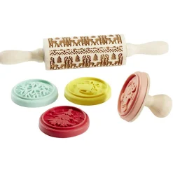Gifi Coffret rouleau à pâtisserie à motif Noël New