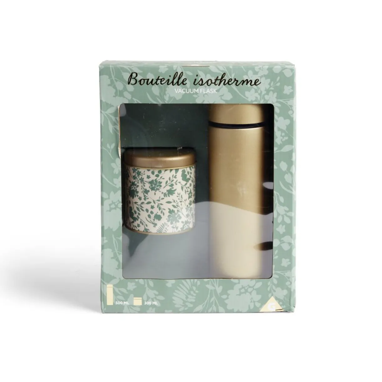 Gifi Coffret thé avec bouteille isotherme infuseur et boîte à thé Hot