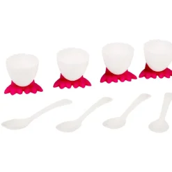 Gifi Coquetier en plastique forme oeuf x4