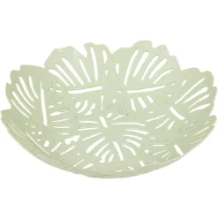 Gifi Corbeille à fruits design feuilles vert rose ou beige