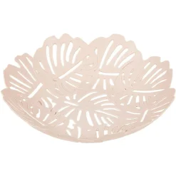 Gifi Corbeille à fruits design feuilles vert rose ou beige