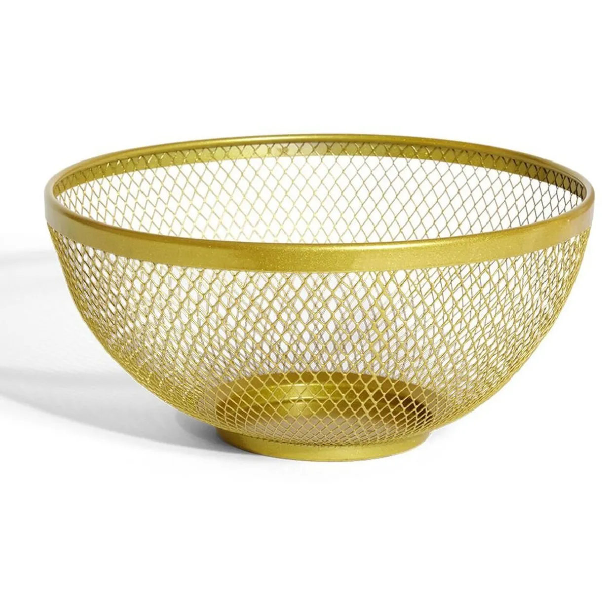 Gifi Corbeille à fruits en métal maillage doré Ø26xH13cm Online