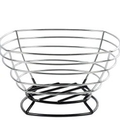 Gifi Corbeille à fruits métal filaire gris noir Discount