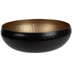 Gifi Corbeille à fruits ronde en acier noire et dorée Discount