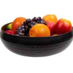 Gifi Corbeille à fruits ronde en acier noire et dorée Discount