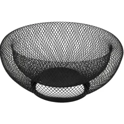 Gifi Corbeille ronde en métal grillagé noir New