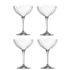 Gifi Coupe à champagne en verre Cristal 21 cl x4