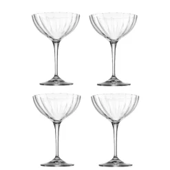 Gifi Coupe à champagne en verre Cristal 21 cl x4