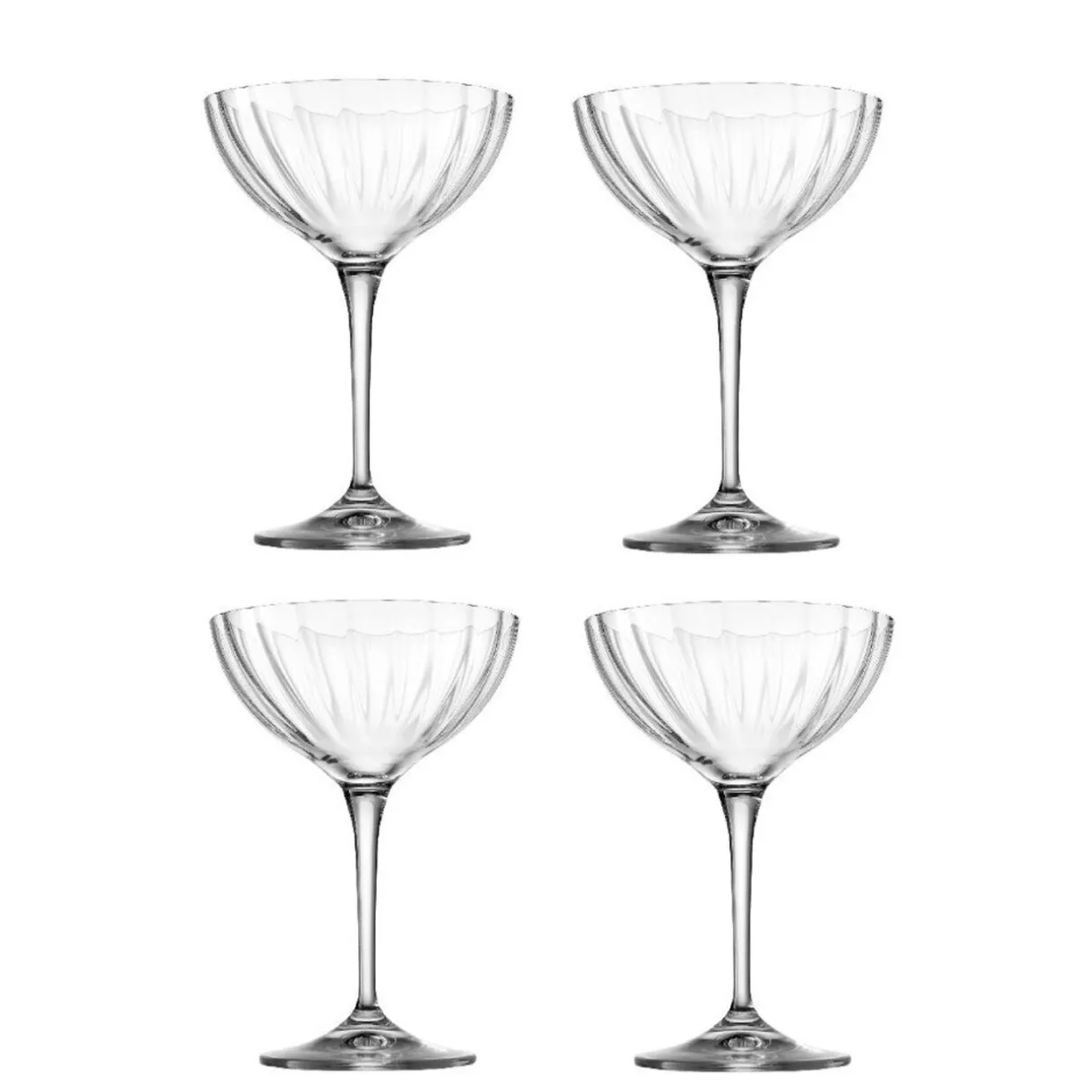 Gifi Coupe à champagne en verre Cristal 21 cl x4