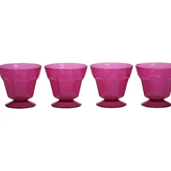 Gifi Coupe à glace plastique rose x4