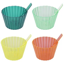 Gifi Coupelle à glace en plastique assorti x4