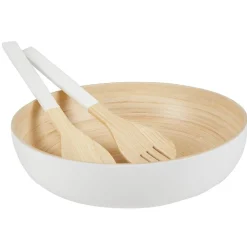 Gifi Coupelle blanche en bambou forme ronde