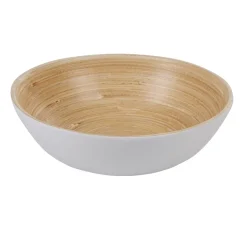 Gifi Coupelle blanche en bambou forme ronde