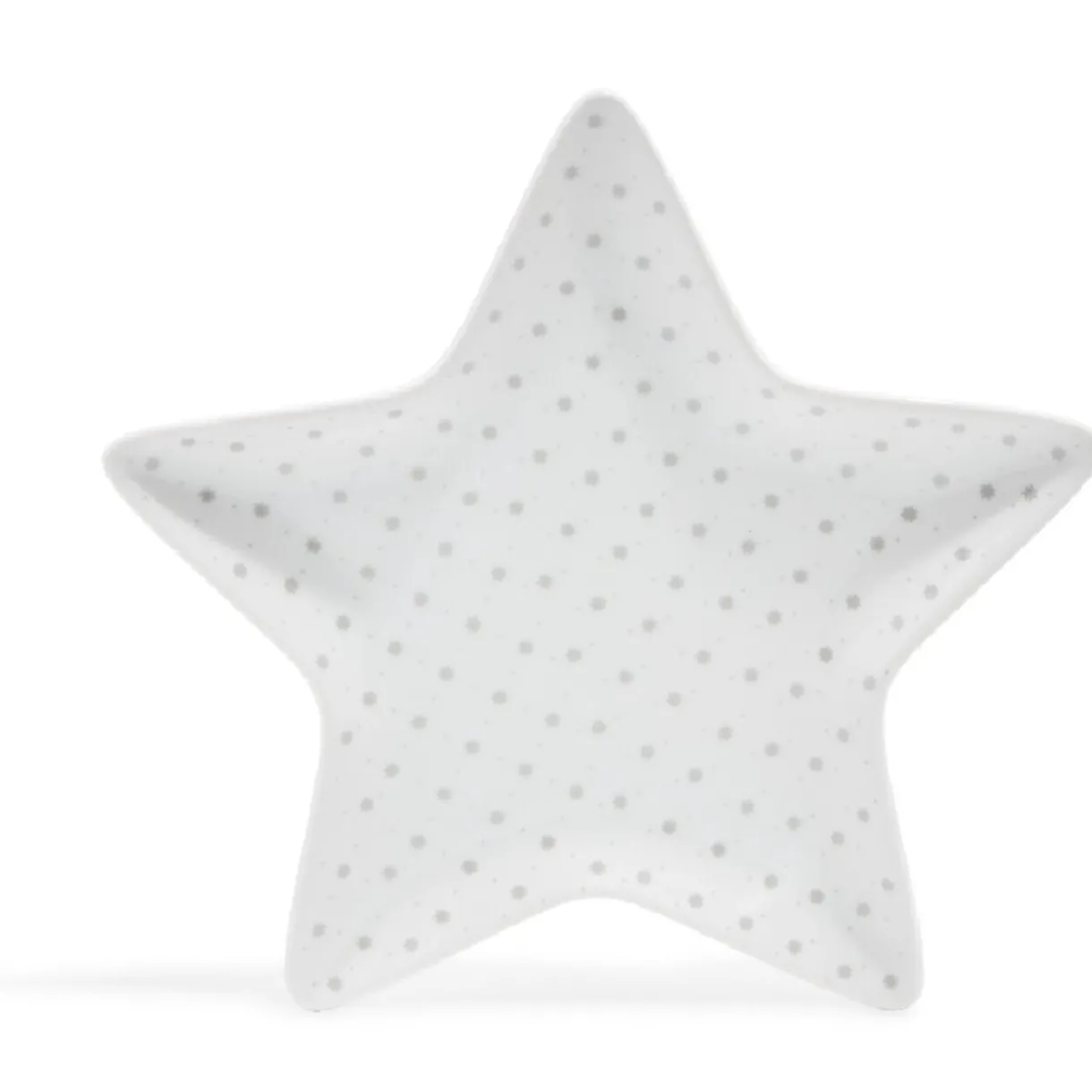 Gifi Coupelle blanche forme étoile à pois gris