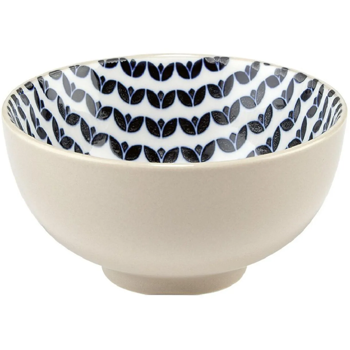 Gifi Coupelle en porcelaine décor blanc et bleu